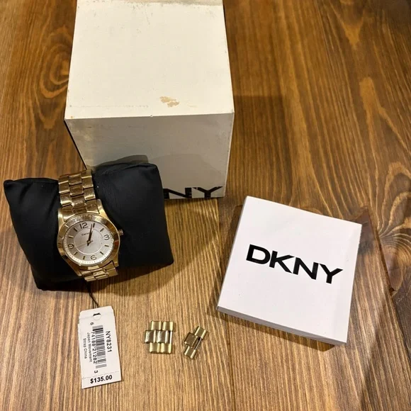 DKNY Watch Women Gold Silver Two Tone Band 50M NY-8231 - Picture 7 of 11